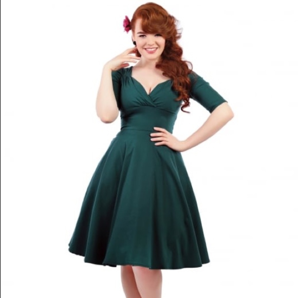 Dark green Collectif Trixie Dress